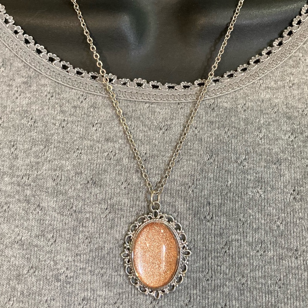 Gold Mine hand-painted pendant